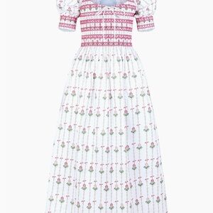 HILL HOUSE HOME - The Madeline Nap Dress - White Trailing Fern